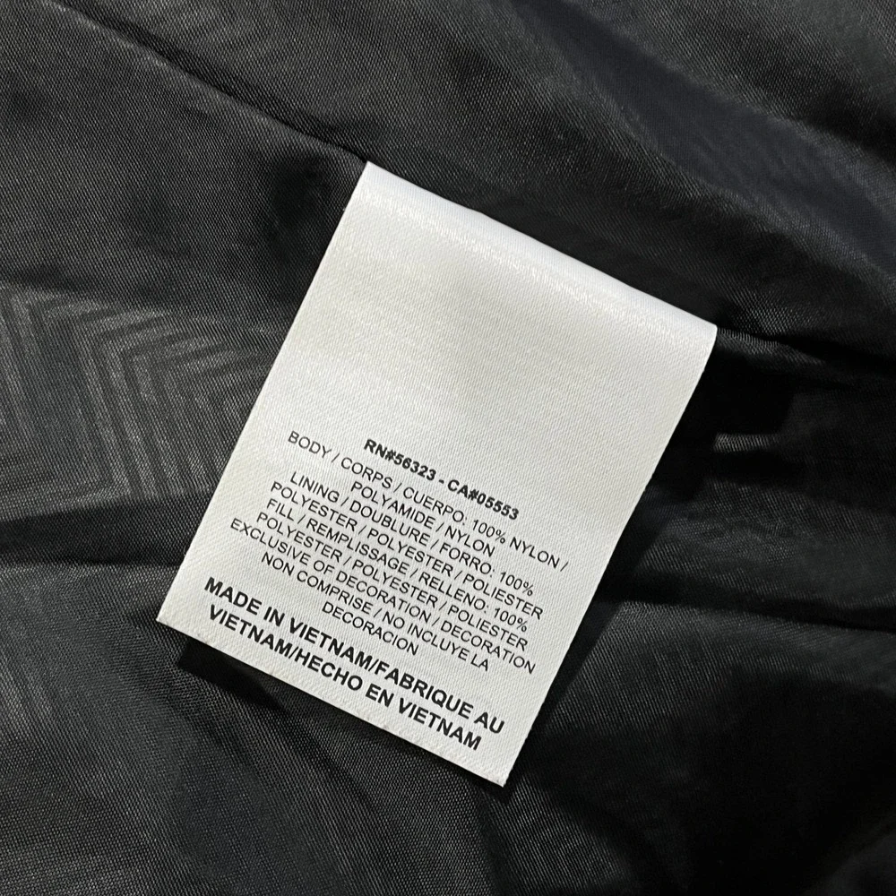 Nike Puffer Vest Girls Small Black Full Zip Insulated Black Grunge Y2K Retro‎